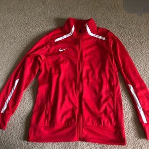 Red & White Nike zip up